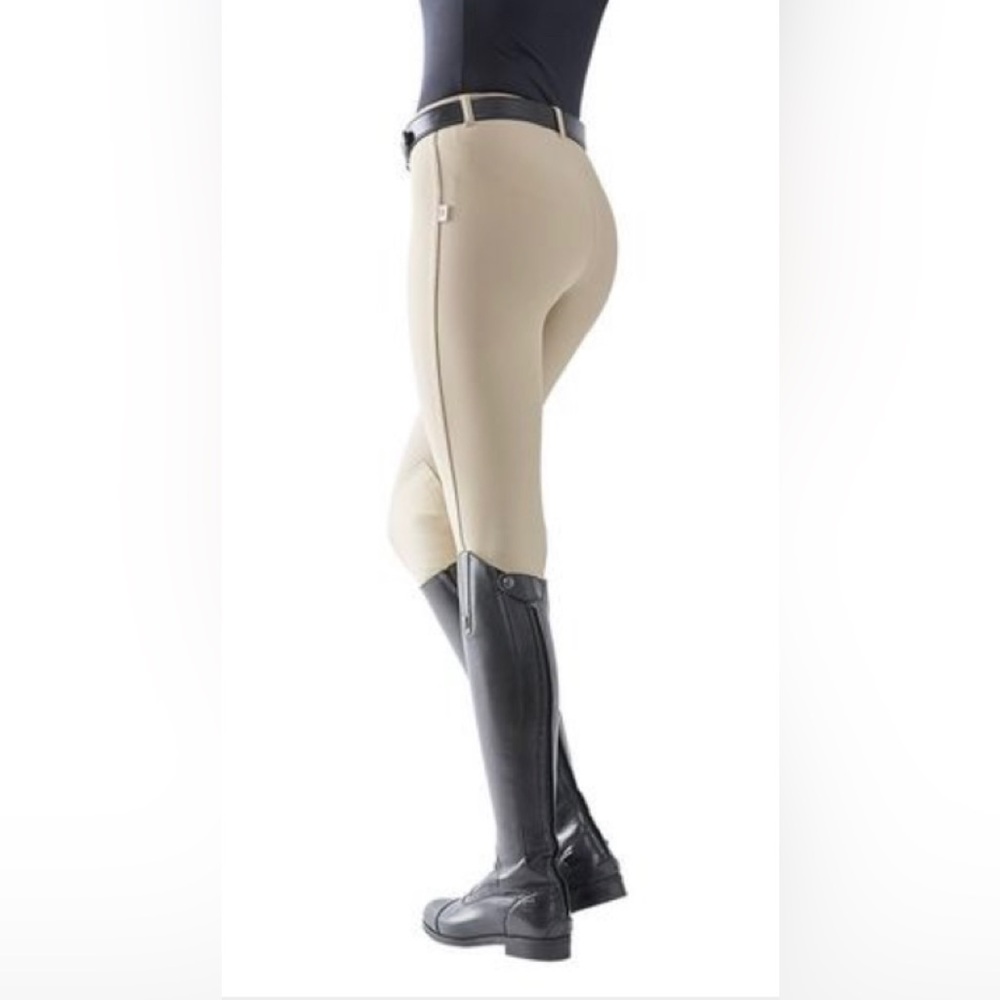Devon-aire Equestrian 32L snap zip closure elastic waist Velcro at ankles